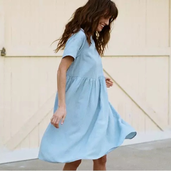 Tradlands Nico Linen Dress blue - Picture 7 of 10